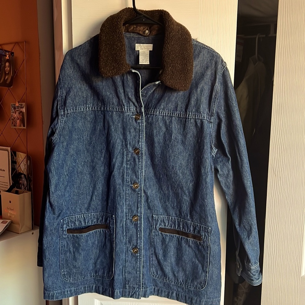 Christopher & Banks Denim Jean jacket sz XL